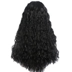 23.6" Center Part Long Curly Wig | High Temperature Synthetic African Curly Wig - WigWonders