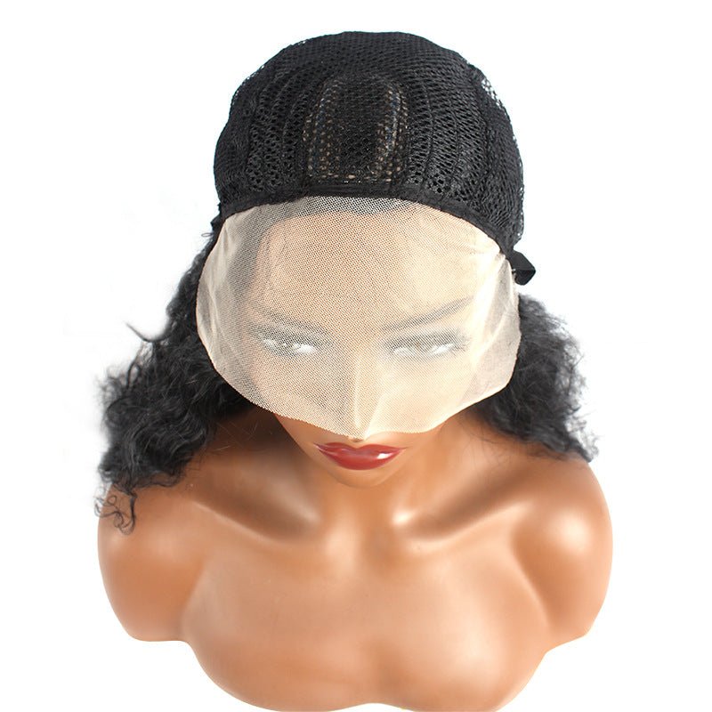 23.6" Center Part Long Curly Wig | High Temperature Synthetic African Curly Wig - WigWonders