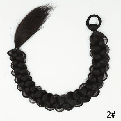 24" Fishtail Braid Ponytail with Headband - Synthetic Hair Extension - WigWonders
