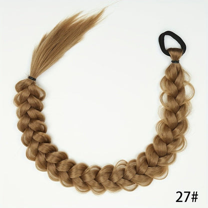 24" Fishtail Braid Ponytail with Headband - Synthetic Hair Extension - WigWonders