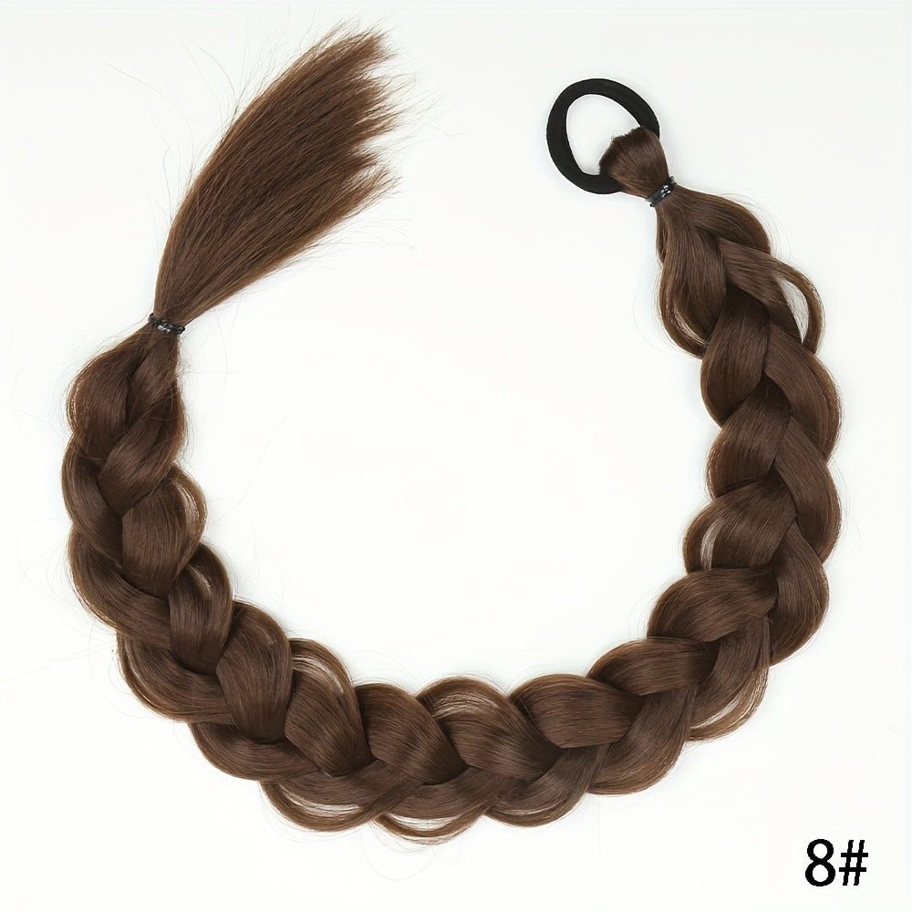 24" Fishtail Braid Ponytail with Headband - Synthetic Hair Extension - WigWonders