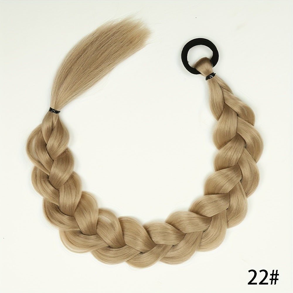24" Fishtail Braid Ponytail with Headband - Synthetic Hair Extension - WigWonders