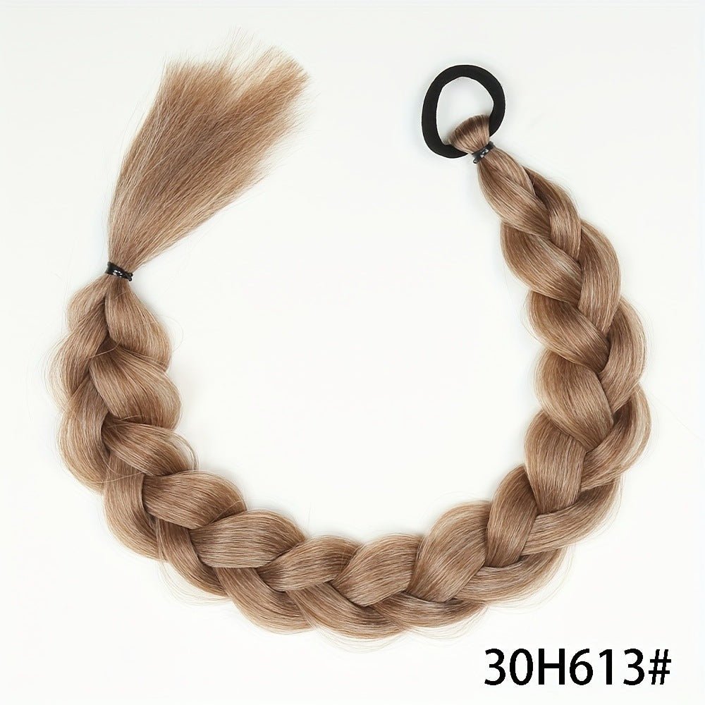 24" Fishtail Braid Ponytail with Headband - Synthetic Hair Extension - WigWonders