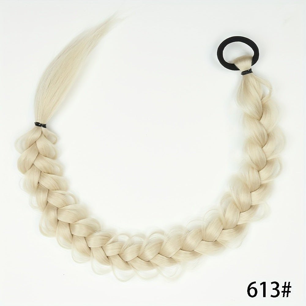 24" Fishtail Braid Ponytail with Headband - Synthetic Hair Extension - WigWonders