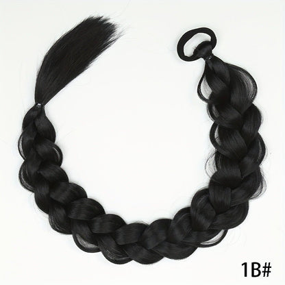 24" Fishtail Braid Ponytail with Headband - Synthetic Hair Extension - WigWonders