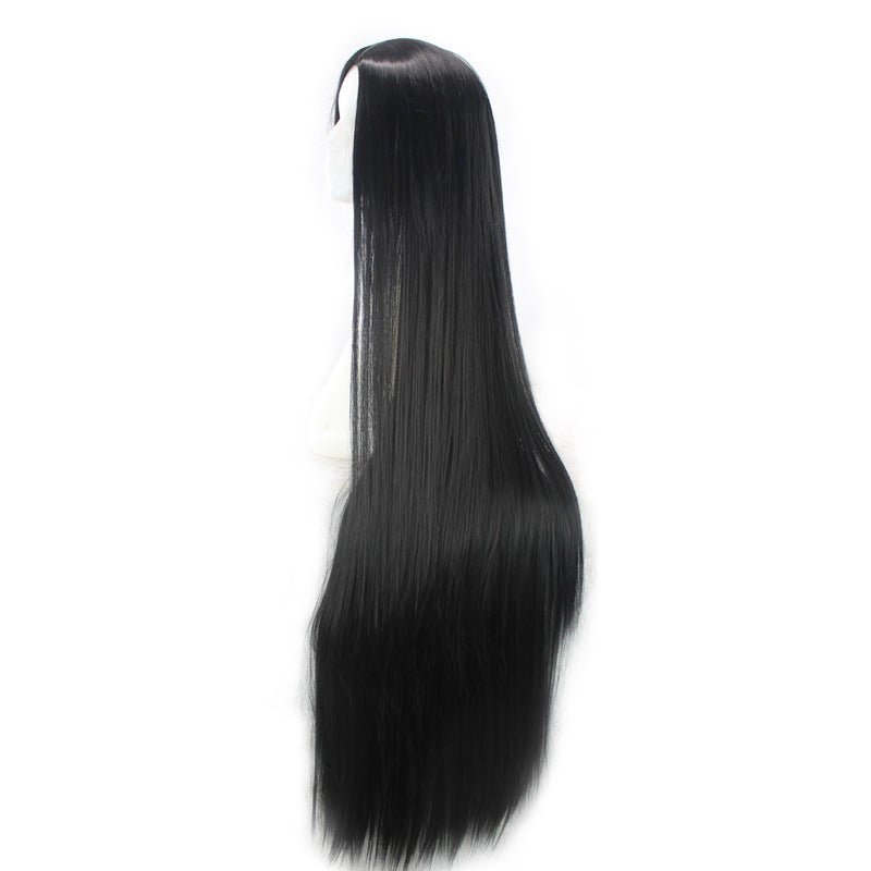 27.5" Long Straight Middle Part Synthetic Wig - WigWonders