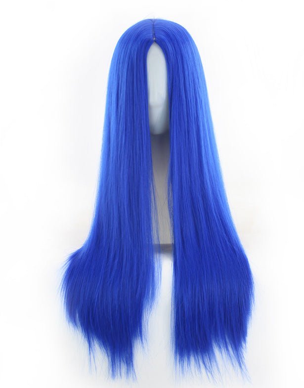 27.5" Long Straight Middle Part Synthetic Wig - WigWonders
