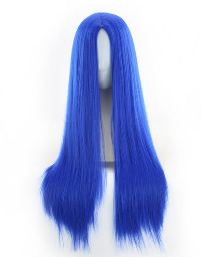 27.5" Long Straight Middle Part Synthetic Wig - WigWonders