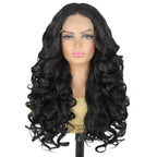 28" Yaki Lace Front Wig - Voluminous Synthetic Hair - WigWonders