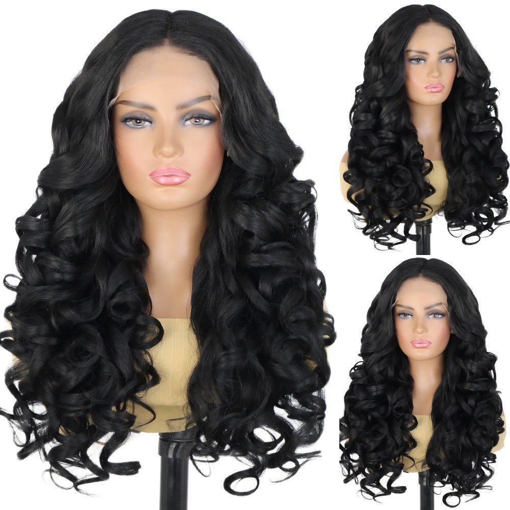 28" Yaki Lace Front Wig - Voluminous Synthetic Hair - WigWonders