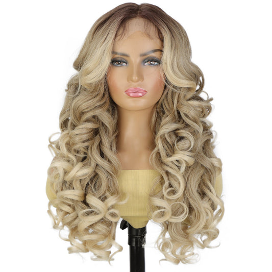 28" Yaki Lace Front Wig - Voluminous Synthetic Hair - WigWonders