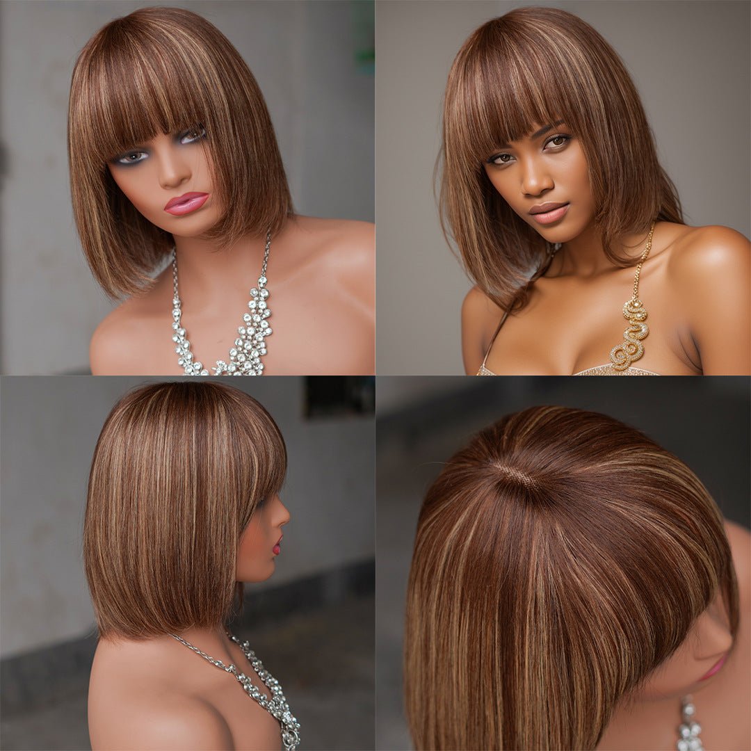 2x4 Lace Bob Human Hair Wig - 10" - WigWonders