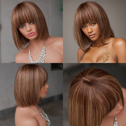 2x4 Lace Bob Human Hair Wig - 10" - WigWonders