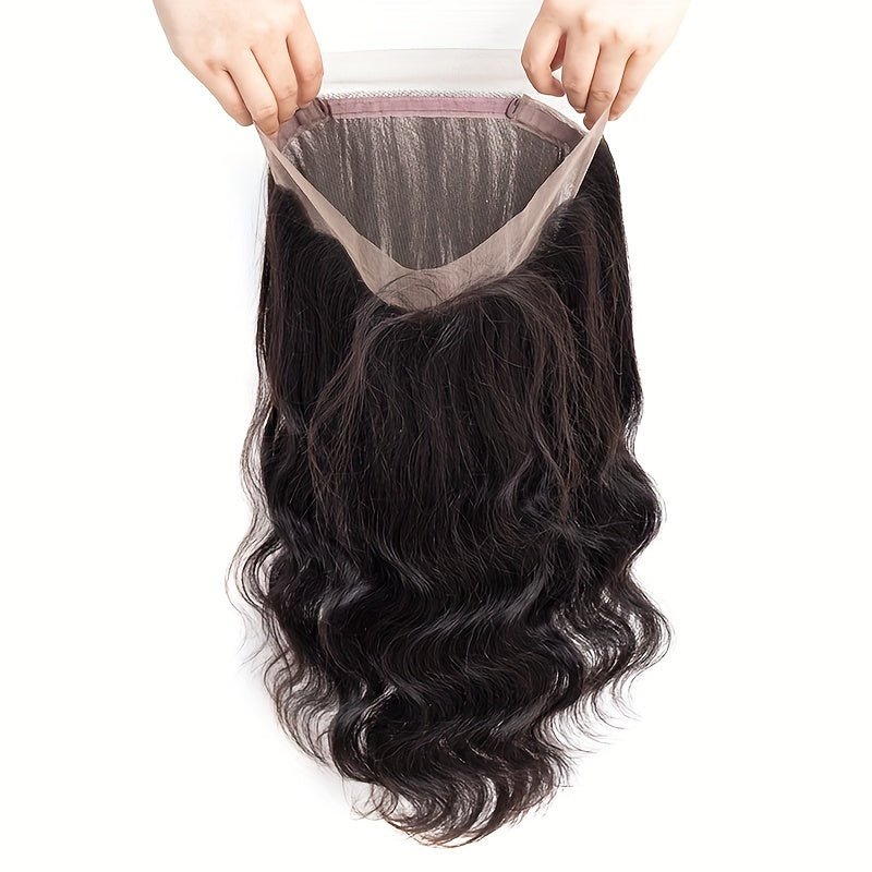 360 Lace Frontal with Bangs | Body Wave HD Lace Natural Black - WigWonders