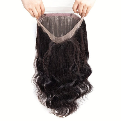 360 Lace Frontal with Bangs | Body Wave HD Lace Natural Black - WigWonders