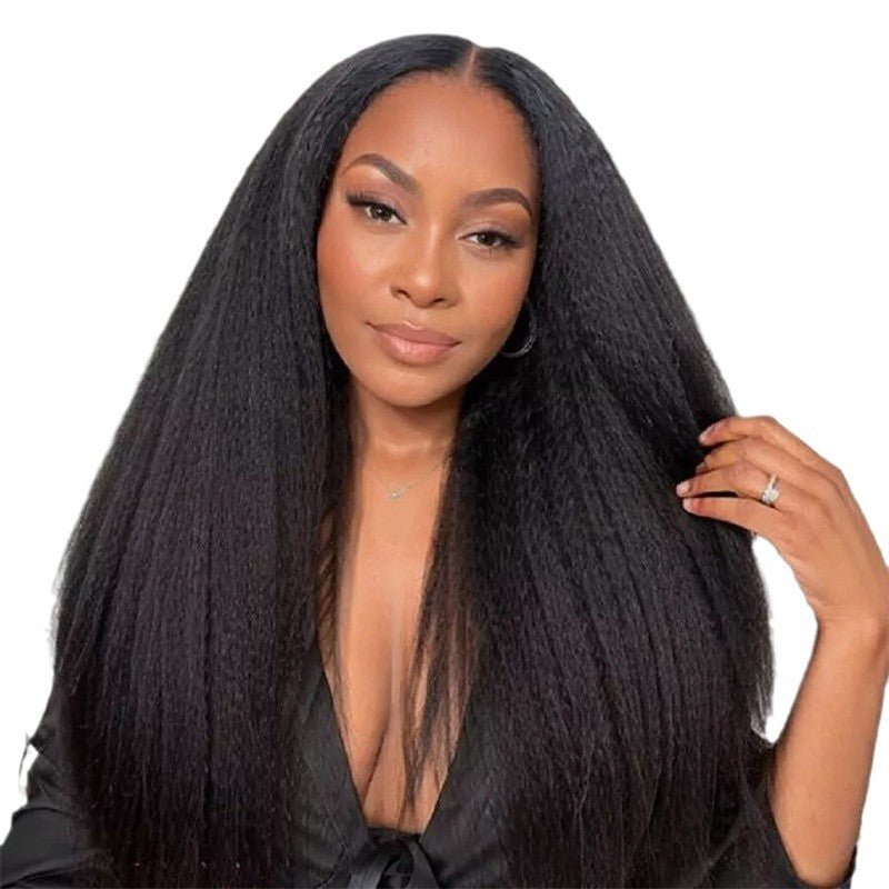 4x4 Closure Kinky Straight Yaki 100% Human Hair Wig - WigWonders