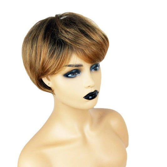 6in Synthetic Short Bob Wig - Brown - WigWonders