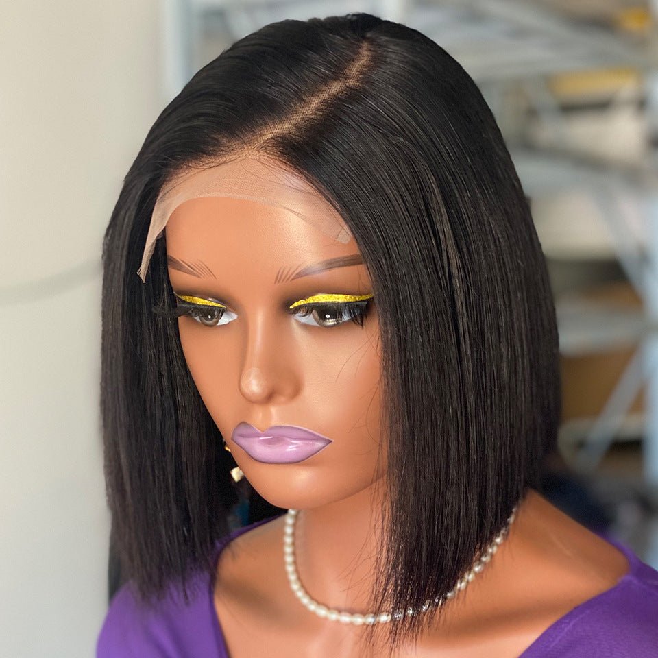 8" Bone Straight Bob 5x5 Glueless Lace Wig - WigWonders