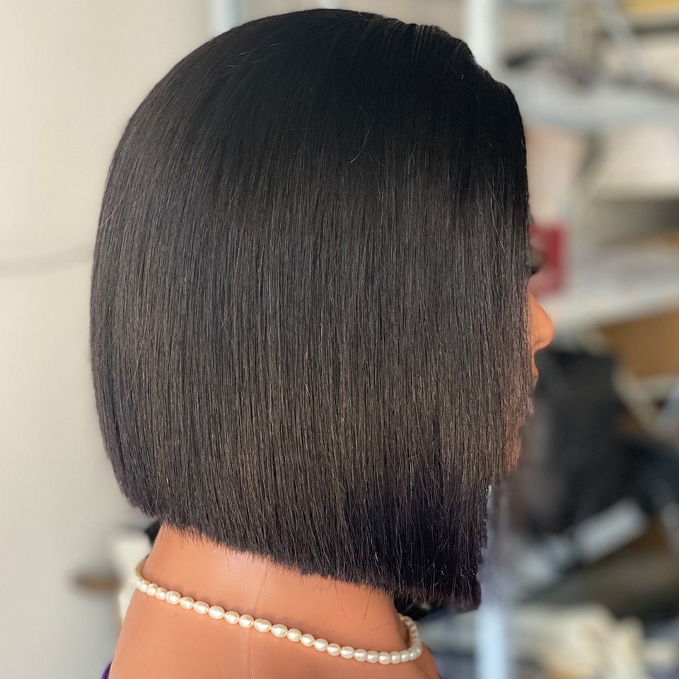 8" Bone Straight Bob 5x5 Glueless Lace Wig - WigWonders
