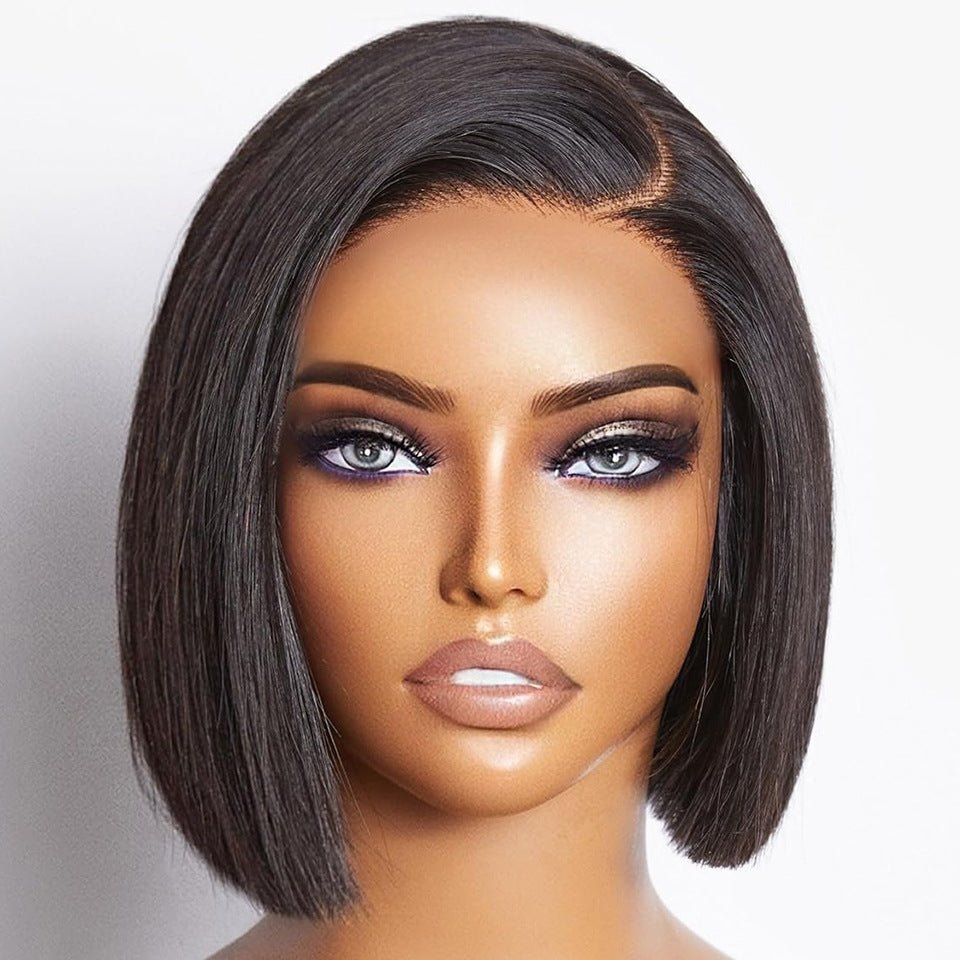 8" Bone Straight Bob 5x5 Glueless Lace Wig - WigWonders