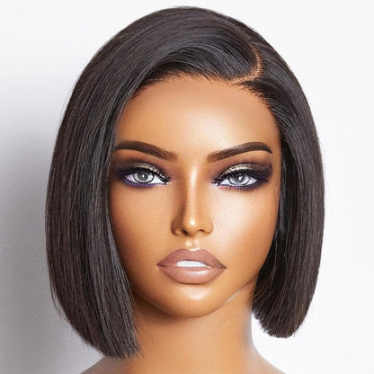 8" Bone Straight Bob 5x5 Glueless Lace Wig - WigWonders