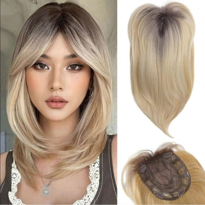 8 Inch Clip - In Hair Topper - Straight Synthetic Hair Piece - WigWonders