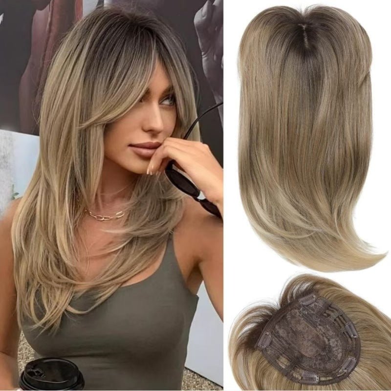 8 Inch Clip - In Hair Topper - Straight Synthetic Hair Piece - WigWonders