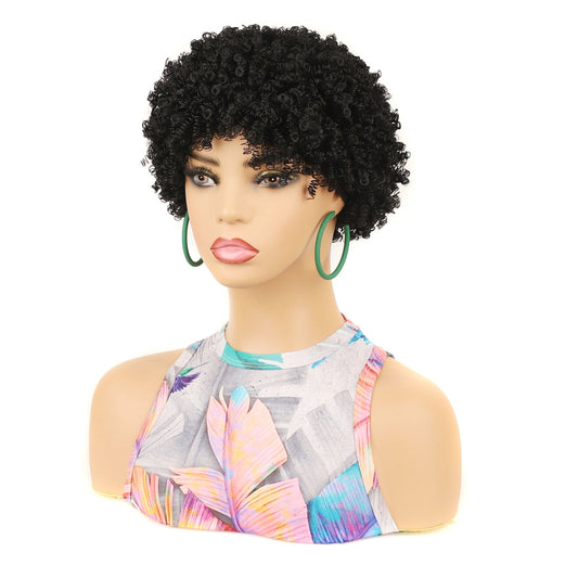 8in Synthetic Tight Spiral Wig – Short Coil Bob - WigWonders