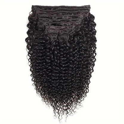 9A Afro Kinky Curly Clip - In Hair Extensions - 8 Piece Set | 10" - 24" - WigWonders