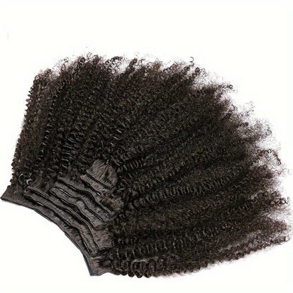 9A Afro Kinky Curly Clip - In Hair Extensions - 8 Piece Set | 10" - 24" - WigWonders