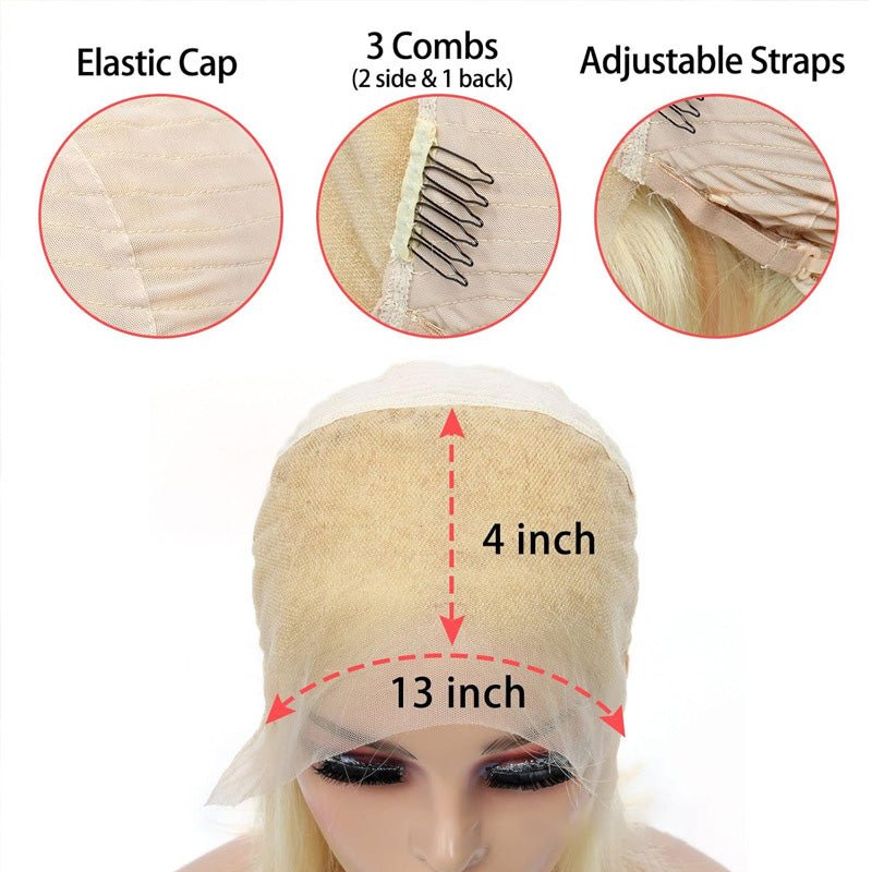 Blonde 13x4 Lace Front Straight Human Hair Wig - WigWonders