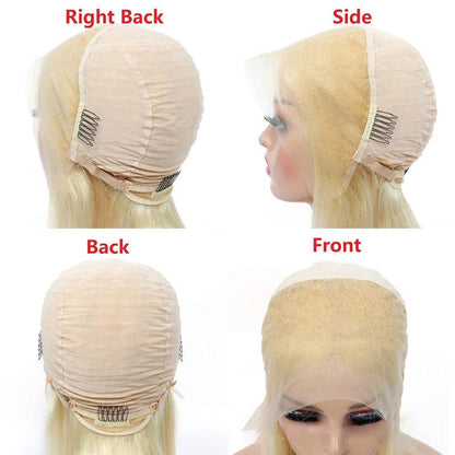 Blonde 13x4 Lace Front Straight Human Hair Wig - WigWonders