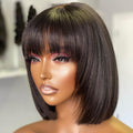 Bob Human Hair Wig — Short Straight HumanHairWig - WigWonders