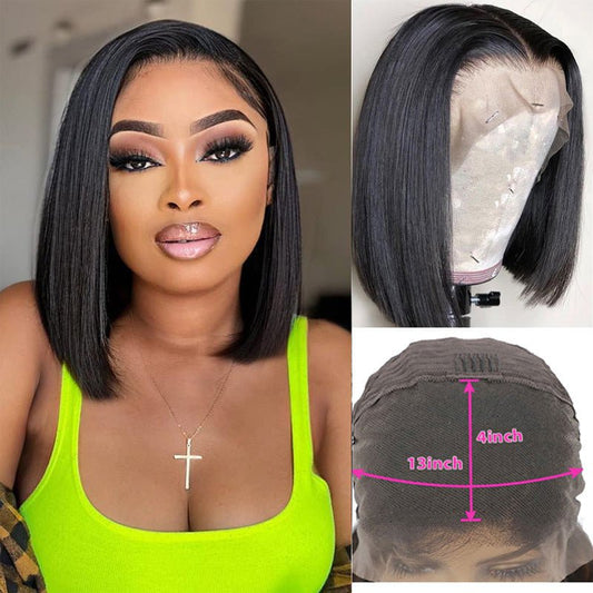 Bob Wig Human Hair Lace Front - 13x4 & 4x4 Lace Closure - WigWonders