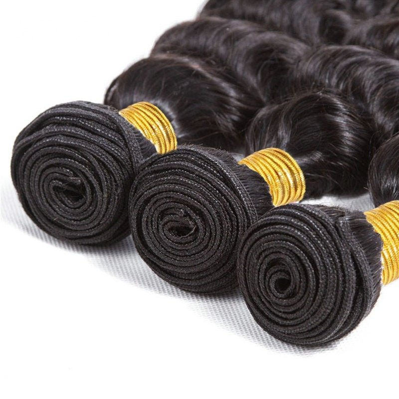 Deep Wave 100% Human Hair Bundles Extensions - WigWonders