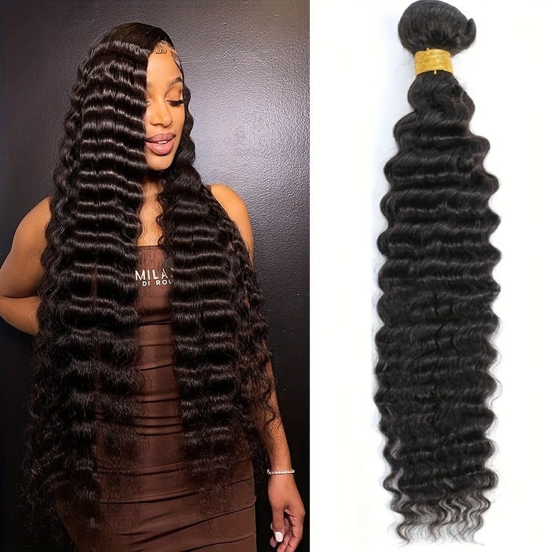 Deep Wave 100% Human Hair Bundles Extensions - WigWonders