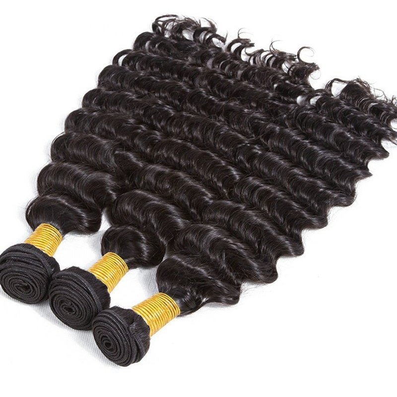 Deep Wave 100% Human Hair Bundles Extensions - WigWonders
