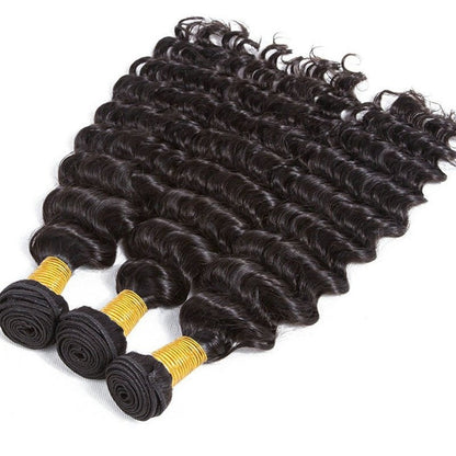 Deep Wave 100% Human Hair Bundles Extensions - WigWonders