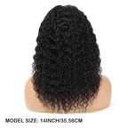 Deep Wave Curly Lace Front Wig | 4x0.75 Natural Black Human Hair - WigWonders