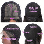 Deep Wave Curly Lace Front Wig | 4x0.75 Natural Black Human Hair - WigWonders