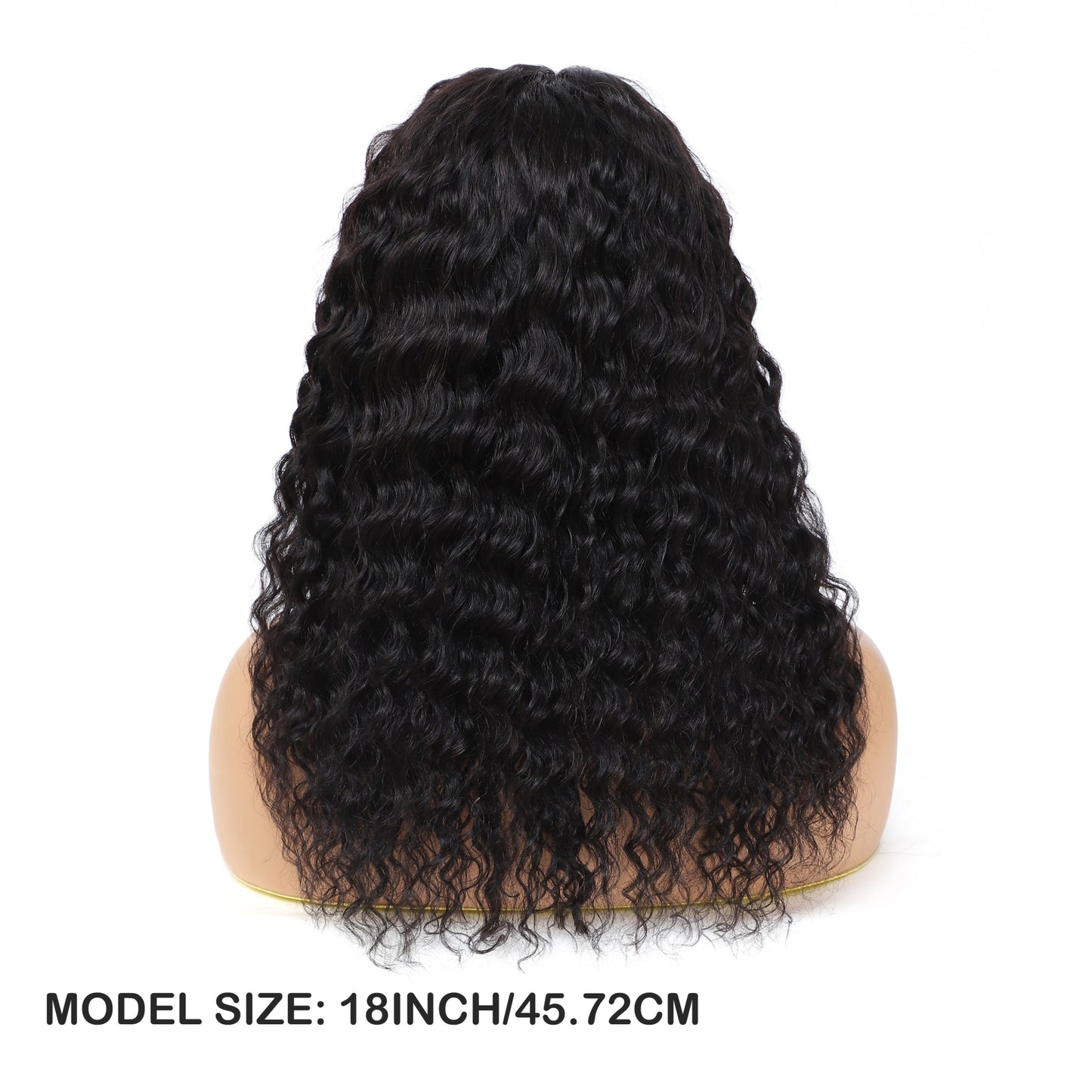 Deep Wave Curly Lace Front Wig | 4x0.75 Natural Black Human Hair - WigWonders