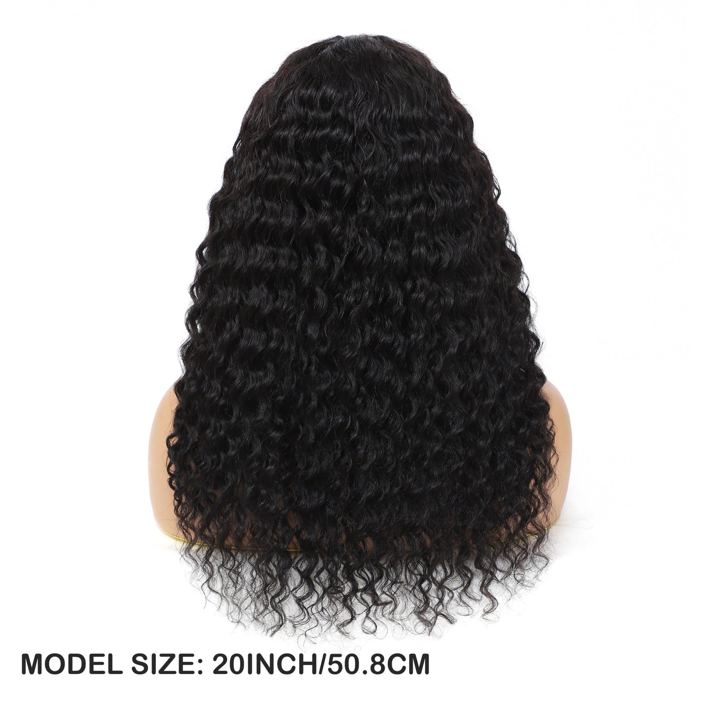 Deep Wave Curly Lace Front Wig | 4x0.75 Natural Black Human Hair - WigWonders