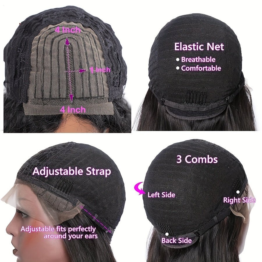 Deep Wave Curly Lace Front Wig | 4x0.75 Natural Black Human Hair - WigWonders