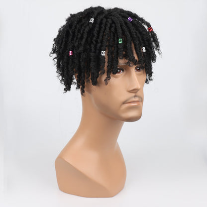 Dreadlock Afro Hairpiece - Black - WigWonders