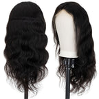 Glueless 13x4 HD Lace Front Human Hair Wig Body Wave Natural Black - WigWonders