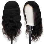 Glueless 13x4 HD Lace Front Human Hair Wig Body Wave Natural Black - WigWonders