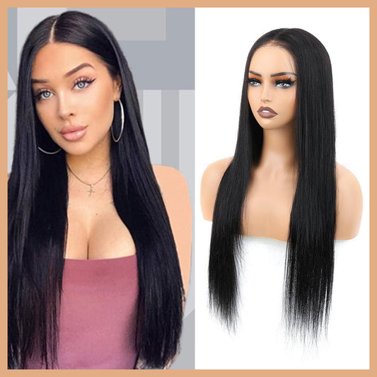 Glueless 5x7 HD Lace Straight Human Hair Wig - WigWonders