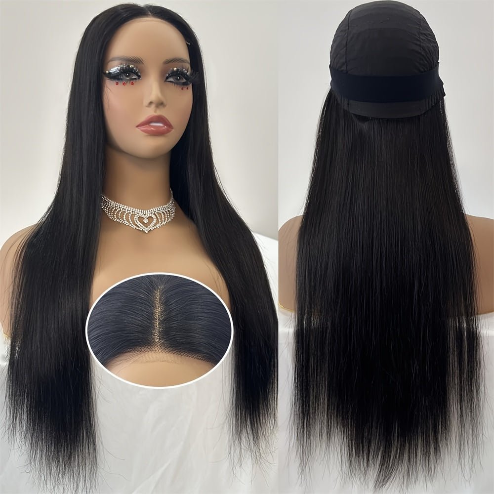 Glueless HD Lace Front Wig Human Hair 4x4 Straight Pre - Plucked 180% Density - WigWonders