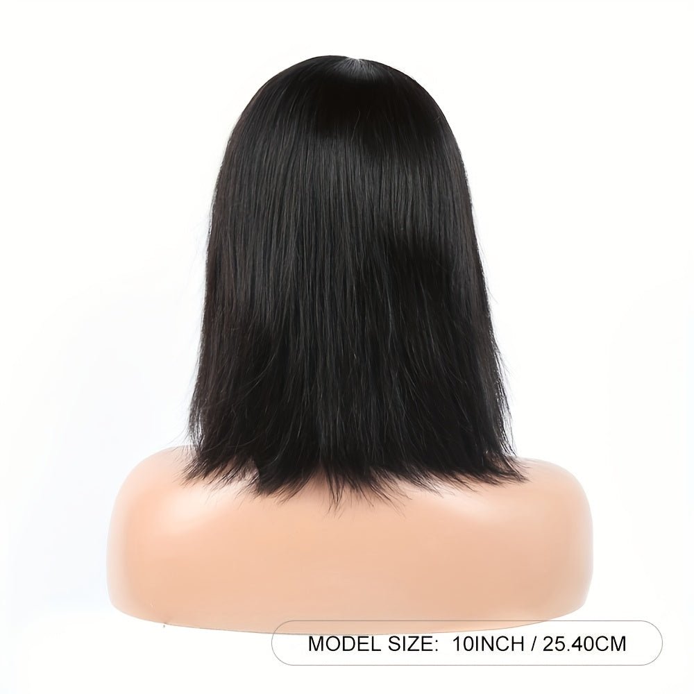 Glueless Short Straight Bob Wig 4x4 HD Lace Front 180% Density Pre Plucked - WigWonders