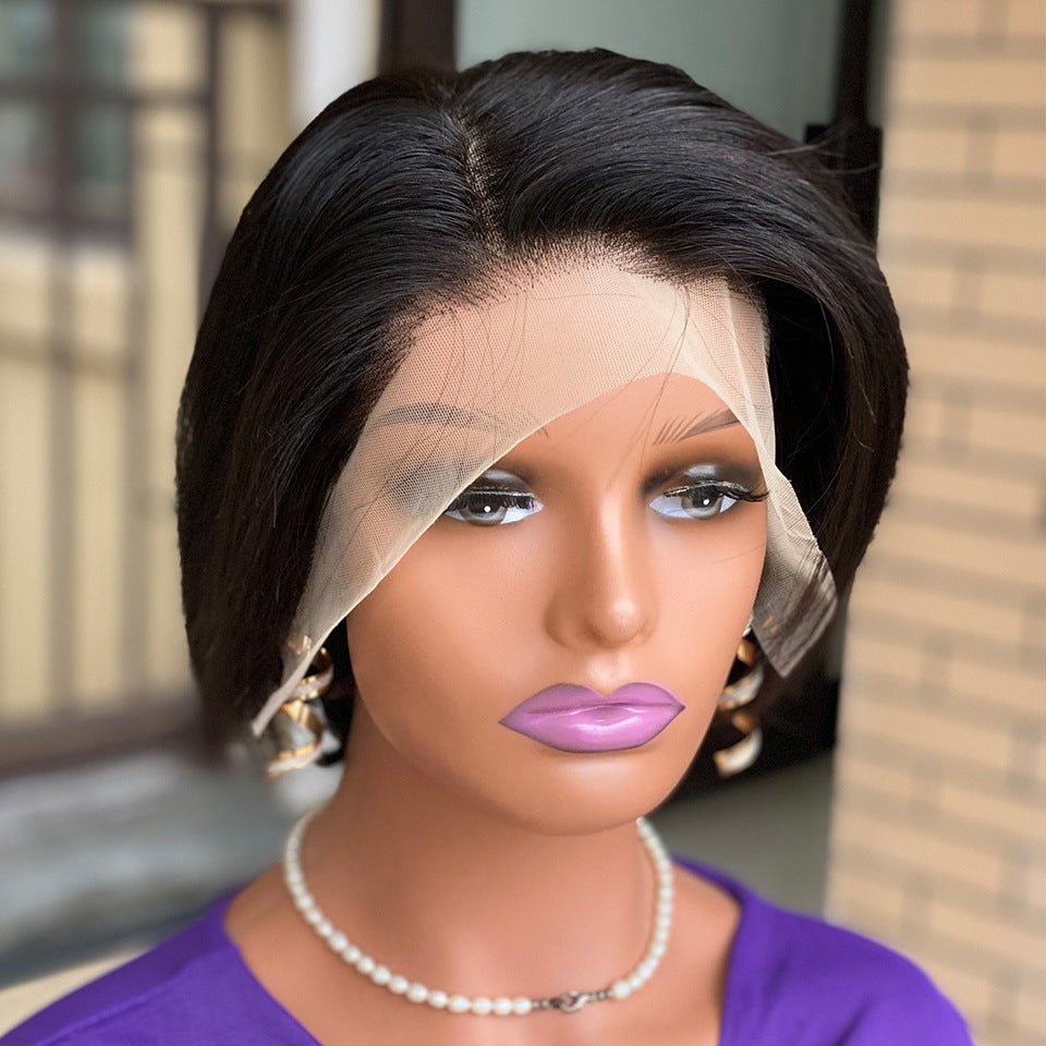 High - Density Pixie Cut Lace Front Human Hair Wig - WigWonders